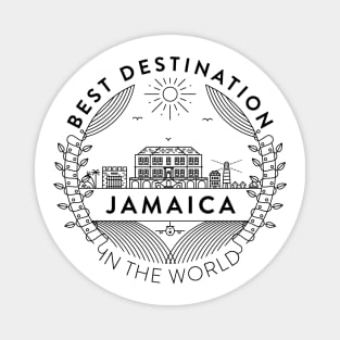 Jamaica Minimal Badge Design Magnet